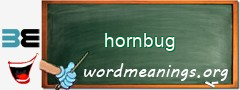 WordMeaning blackboard for hornbug